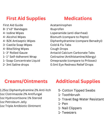 Missionary Edition Deluxe Travel Med Pack--With CUSTOMIZED Name Plate